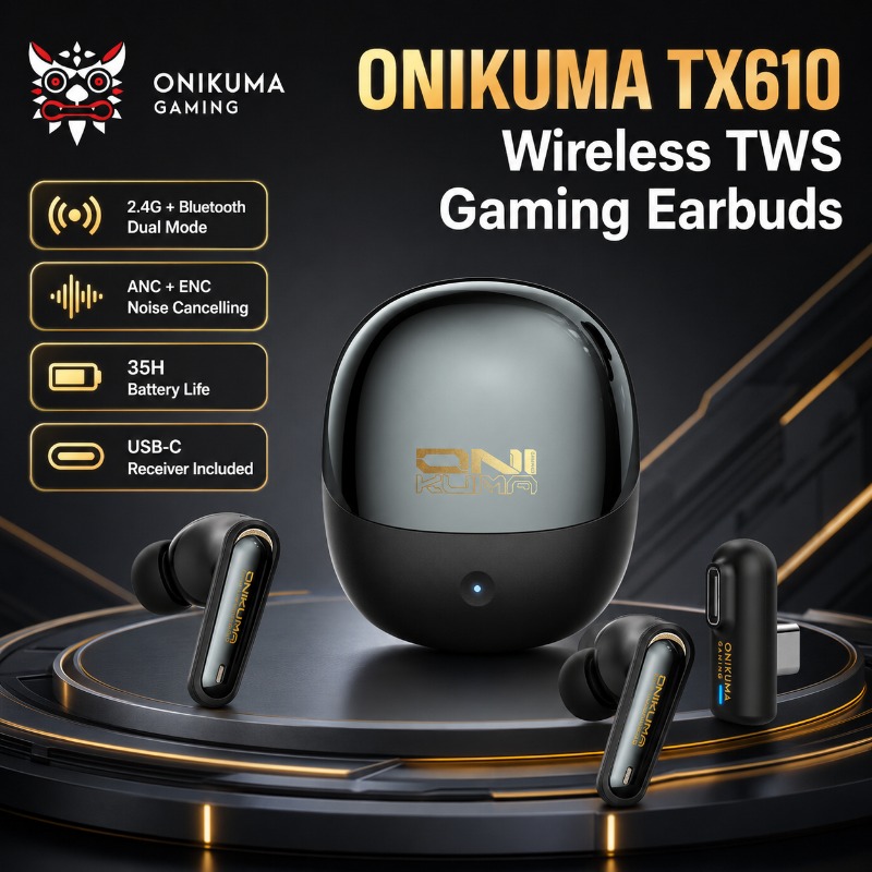 Pc Gaming Gigabyte - ONIKUMA TX610 Kabellose Gaming-Ohrhörer Dual-Modus 2,4GHz