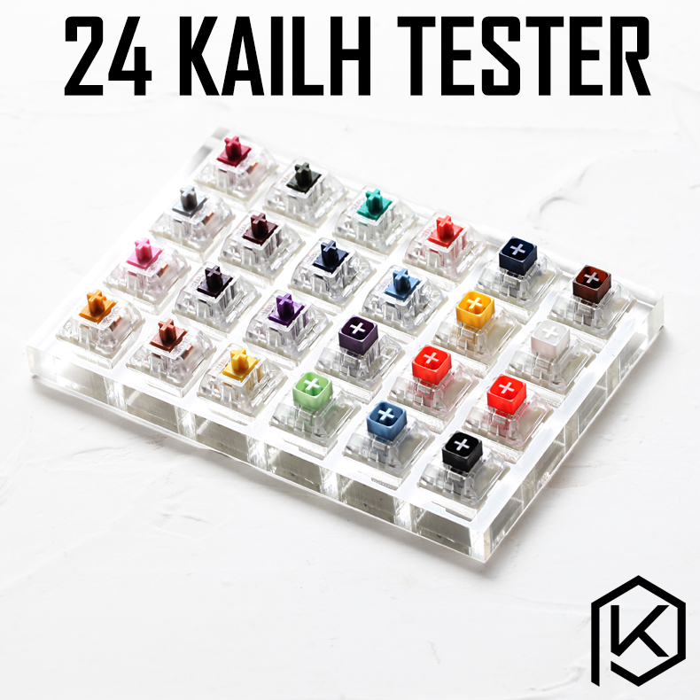 Pc Gaming Orange - 24-Schalter-Tester mit Acrylbasis, leere Tastenkappen für