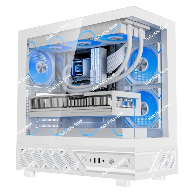 Weißes Seaview ATX-PC-Gehäuse  – Pc Gaming Liquid Bewertung und Preis