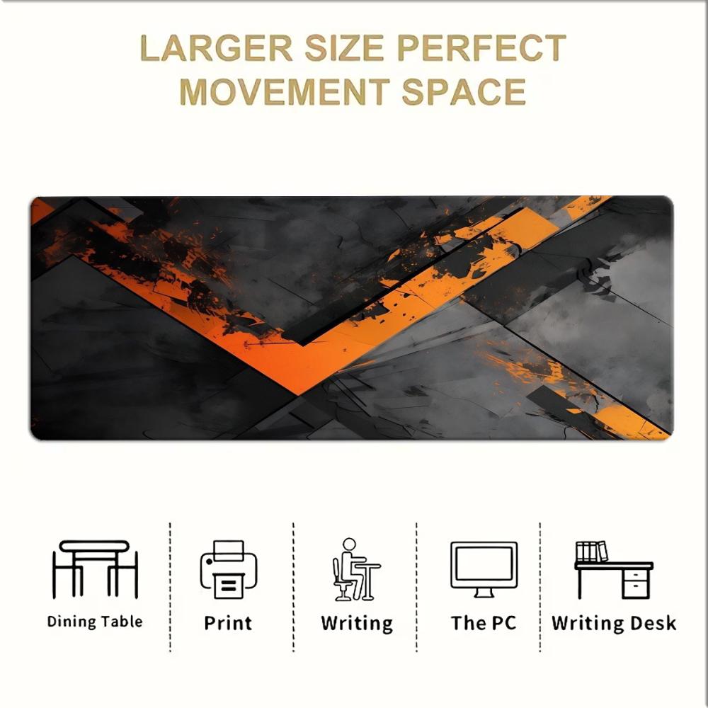 Schwarz-Orange Geometrische Ri – Pc Gaming Orange Bewertung und Preis